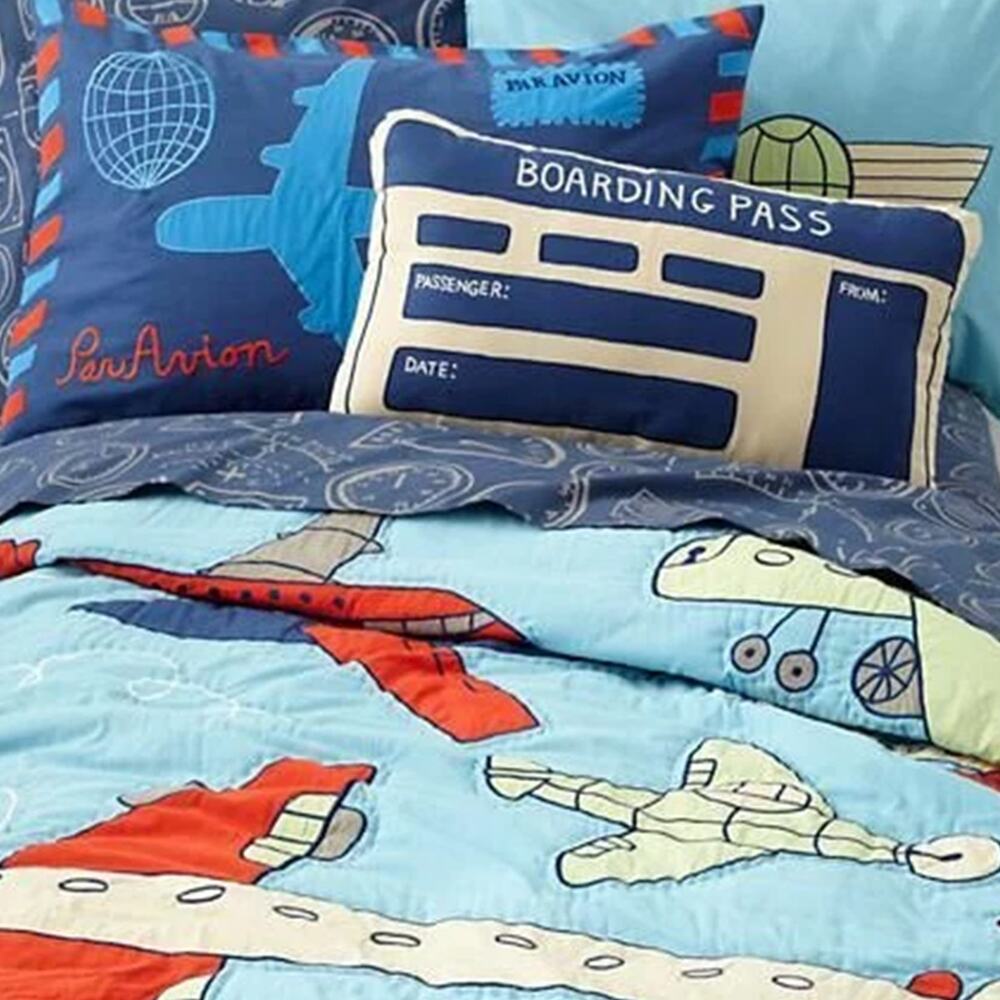Crate & Barrel Land of Nod "Fly with Me" Kids 5-Piece Pillow Pillow Shams Set